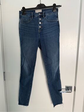 Everlane The Vintage Skinny Jeans High-Rise Button-Fly - Dark Blue